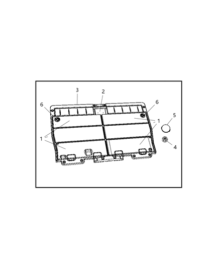2011 Chrysler Town & Country Frame Load Floor Diagram for 1MF07DX9AA