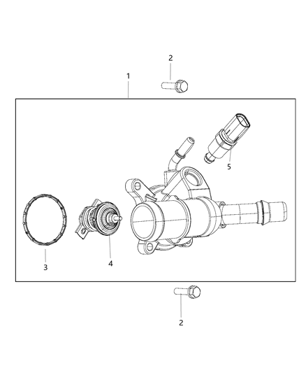 2012 Dodge Dart Housing Thermostat Include'S Thermostat Diagram for 5047263AB