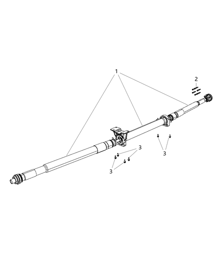 2020 Chrysler Pacifica Shaft Drive Rear Diagram for 68264549AC