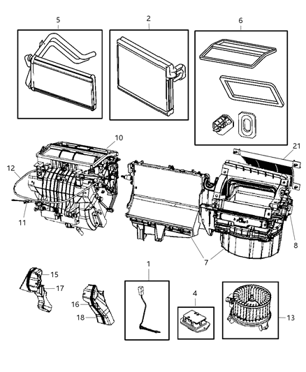 2007 Dodge Caliber Filter A/C And Heater Unit Diagram for 5058381AA