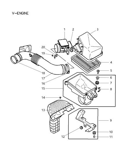 2001 Chrysler Sebring Coupe Air Cleaner Diagram 2 - Thumbnail