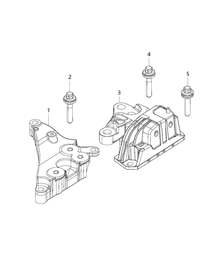 2018 Jeep Compass Engine Mounting Left Side Diagram 3 - Thumbnail