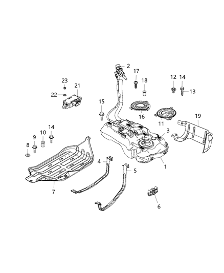 2020 Jeep Renegade Wiper Arm Nut Diagram for 6106134AA