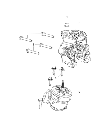 2018 Jeep Wrangler All-new Model Engine Mounting Right Side Diagram 2 - Thumbnail