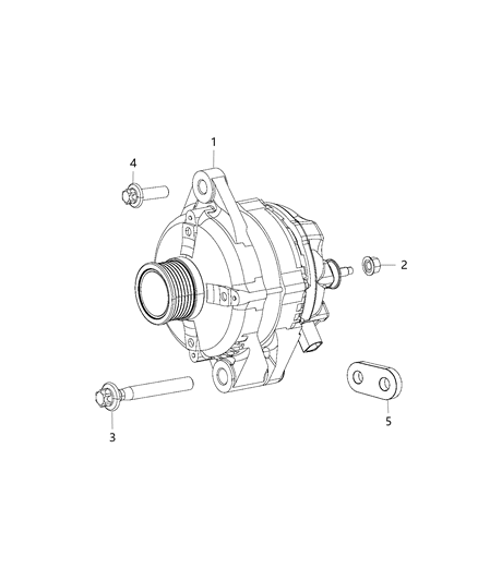 2015 Jeep Cherokee Generator/Alternator & Related Parts Diagram 1 - Thumbnail