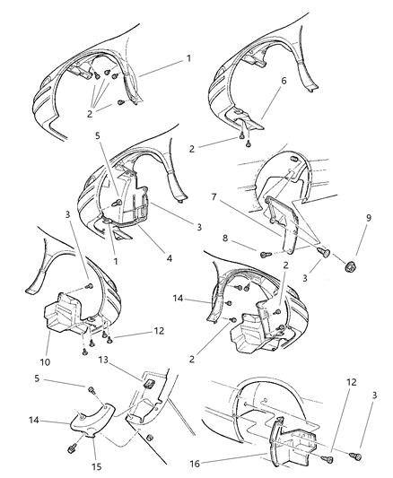 1999 Chrysler Sebring Convertible Shields Diagram