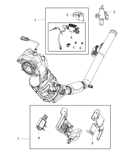 2018 Jeep Wrangler All-new Model Sensors, Exhaust Temperature Diagram 1 - Thumbnail