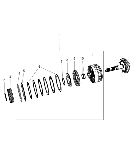 2007 Dodge Avenger Clutch Assembly Overrunning Clutch Diagram for 5078621AA