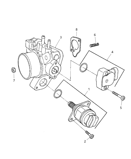 2000 Chrysler Town & Country Motor A.I.S. Diagram for 4861164AA