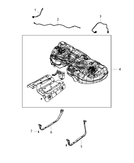 2020 Dodge Challenger Fuel Tank And Related Parts Diagram 2 - Thumbnail