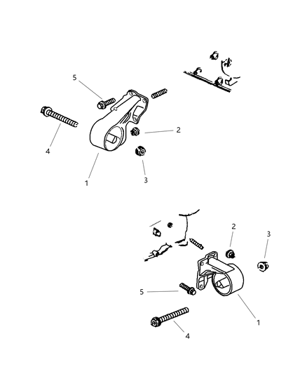 1999 Dodge Dakota Engine Mounting, Front Diagram 1 - Thumbnail