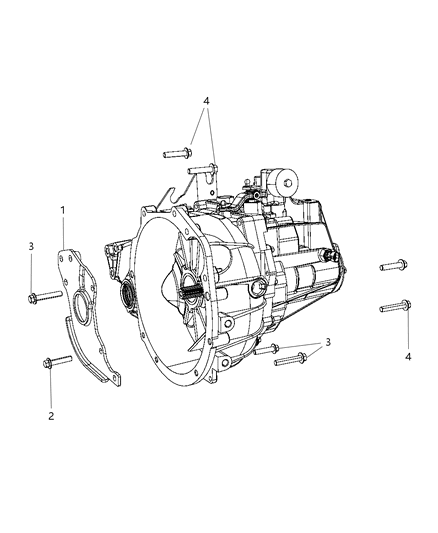 2009 Dodge Journey Mounting Bolts of Manual Transmission Diagram 2 - Thumbnail