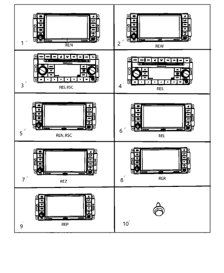2008 Dodge Grand Caravan Radio Mw / FM / Dvd / Hdd / Nav Diagram for 5064404AC