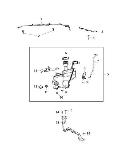 2018 Jeep Wrangler All-new Model Front Washer System Diagram 4 - Thumbnail
