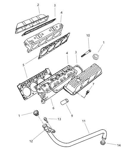 2000 Dodge Ram Wagon Cylinder Head Diagram 2 - Thumbnail
