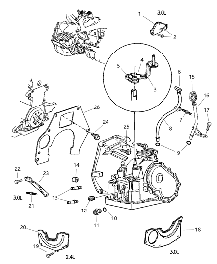 2000 Dodge Caravan Indicator Transmission Fluid Level Diagram for 4659147AB