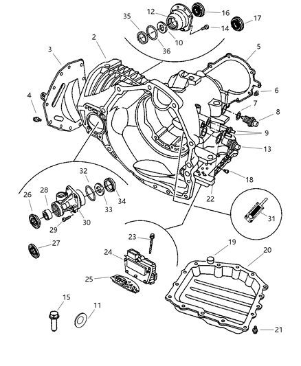 2006 Chrysler Pacifica Seal Differential Case Diagram for 4762418AB