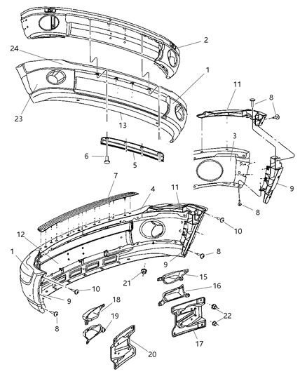 2007 Dodge Ram 1500 Inner Bracket, Rear Outer Passenger Side Diagram for 55077358AC