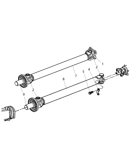 2004 Jeep Liberty Yoke Drive Shaft Diagram for 5093963AA