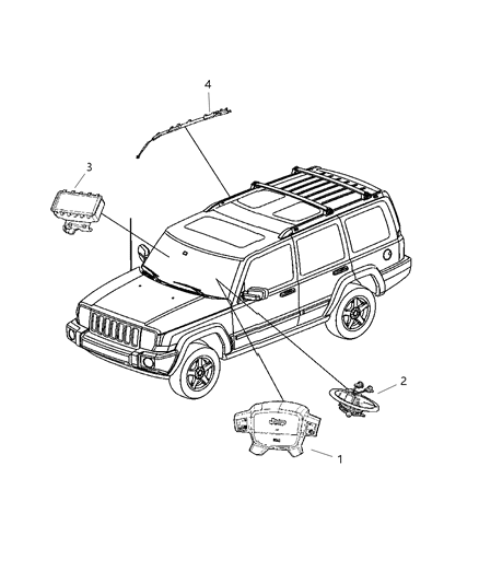 2006 Jeep Commander Air Bags & Clock Spring Diagram