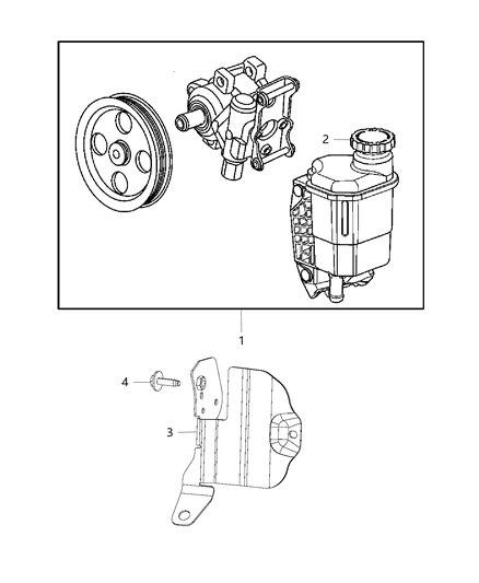 2017 Ram 3500 Pickup Power Steering Pump & Reservoir Diagram 2 - Thumbnail