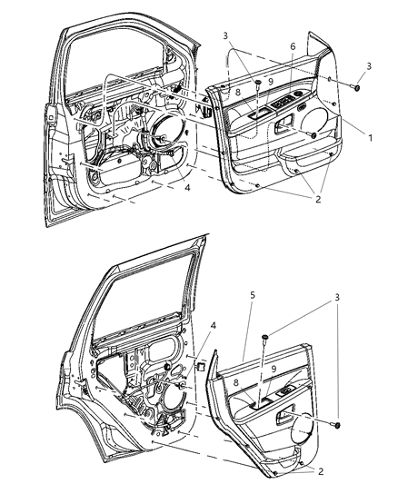 2007 Jeep Grand Cherokee Switch Bezel, Front Driver Side Diagram for 5191125AA