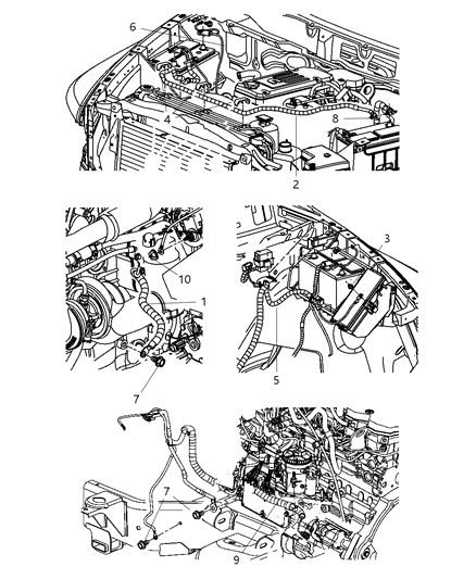 2008 Dodge Ram 5500 Negative Cable, Passenger Side Diagram for 4801822AA