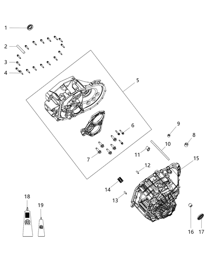 2018 Jeep Cherokee Stud Double Ended M12 X 1.25 X 24.00 X 64.00 Diagram for 68105315AA