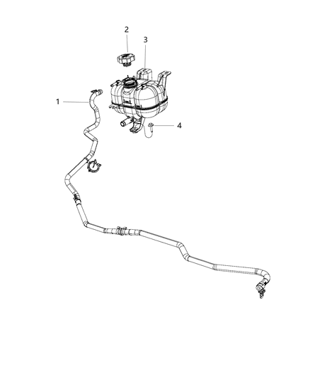 2020 Chrysler Pacifica Reservoir Hose Diagram for 68249655AD