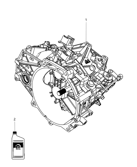 2009 Jeep Compass Transmission / Transaxle Assembly of Manual Transmission Diagram 1 - Thumbnail