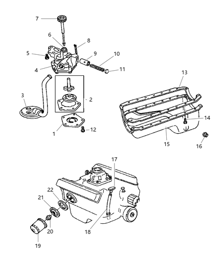 1999 Dodge Durango Engine Oiling Diagram 2 - Thumbnail