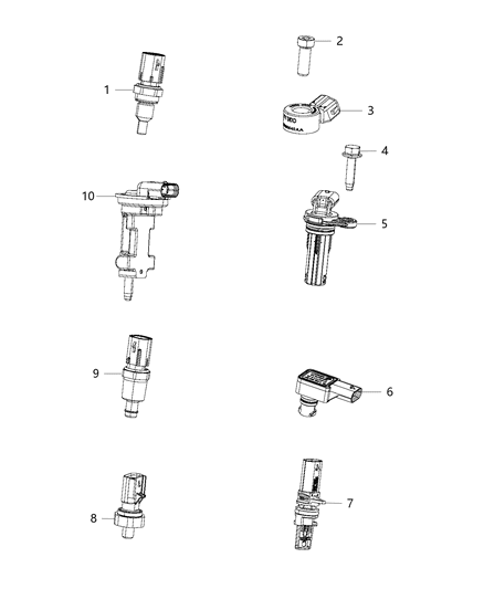 2016 Dodge Challenger Sensors, Engine Diagram 2 - Thumbnail