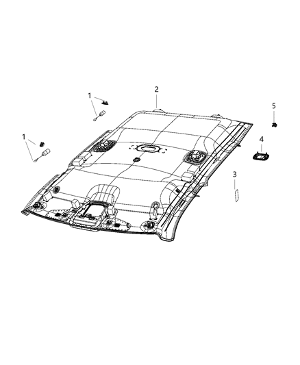 2020 Ram 3500 Cab Chassis Headliners Diagram