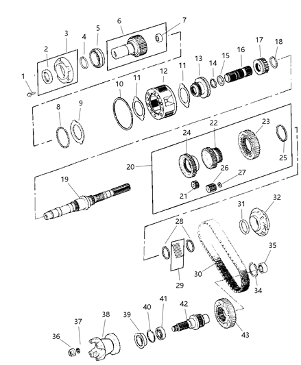 2003 Jeep Grand Cherokee Snap Ring Diagram for 4799097