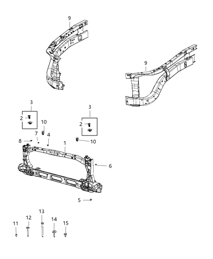 2020 Ram 1500 New Style Radiator Support Diagram