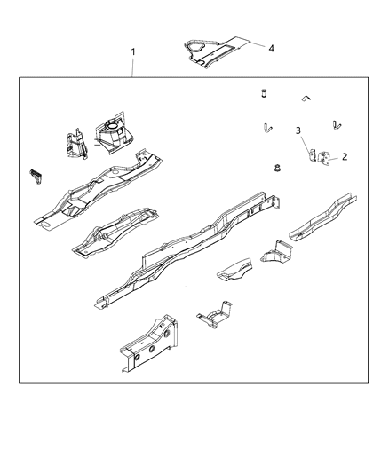 2011 Dodge Journey Frame, Rear Diagram