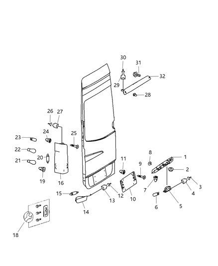 2009 Dodge Sprinter 2500 Lamp Tail Stop Turn Diagram for 68012882AA