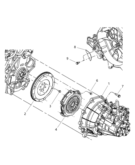 2003 Dodge Neon Transaxle Mounting & Assembly Diagram 2 - Thumbnail
