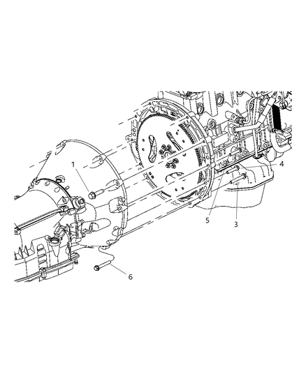2007 Dodge Nitro Plug Access Hole Torque Converter Access Plug Not Serviced Diagram for 53034028AA