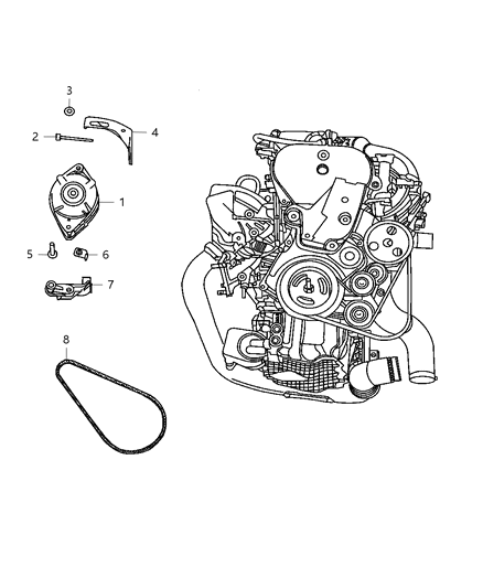 2009 Chrysler PT Cruiser Generator/Alternator & Related Parts Diagram 2 - Thumbnail