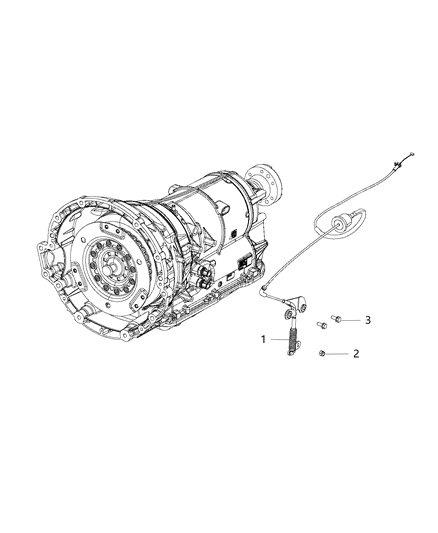 2017 Dodge Challenger Gearshift Lever , Cable And Bracket Diagram 3 - Thumbnail