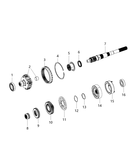 2019 Ram 1500 New Style Main Shaft Assembly Diagram 2 - Thumbnail