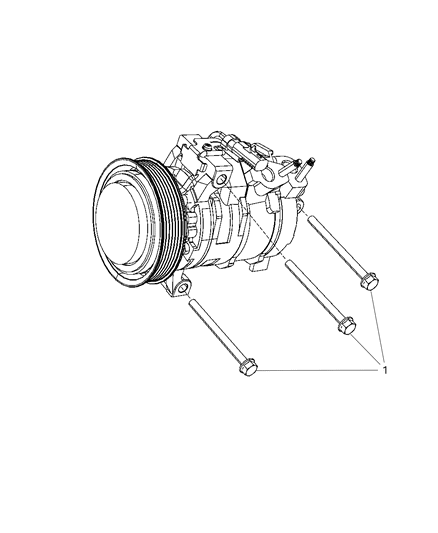 2012 Ram 2500 A/C Compressor Mounting Diagram 1 - Thumbnail