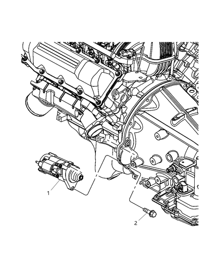 2009 Dodge Durango Starter & Related Parts Diagram 1 - Thumbnail