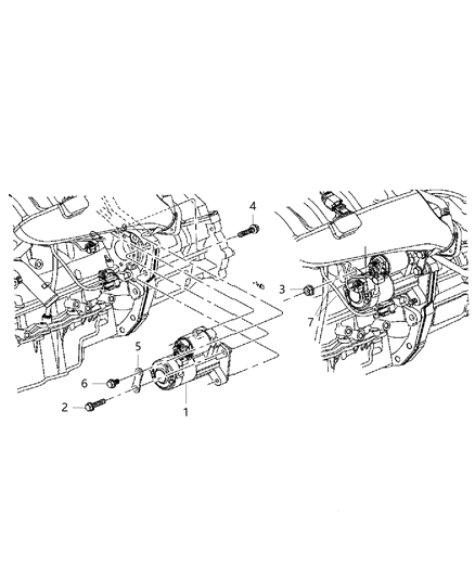 2005 Dodge Neon Starter Diagram for 4727314AB