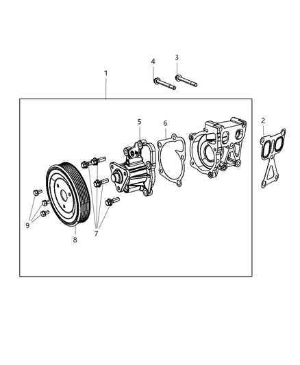 2010 Dodge Caliber Water Pump & Related Parts Diagram 2 - Thumbnail