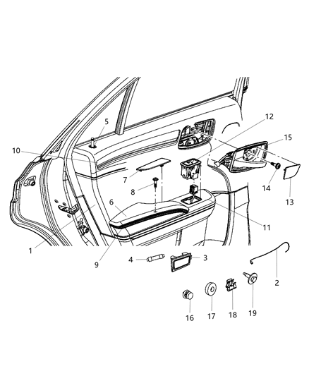2011 Chrysler 300 Lamp Courtesy Diagram for 4608528AC