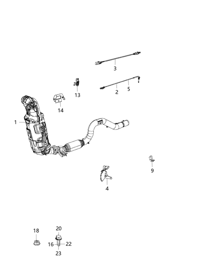 2018 Jeep Compass Sensor Oxygen Upstream Diagram for 68228511AB
