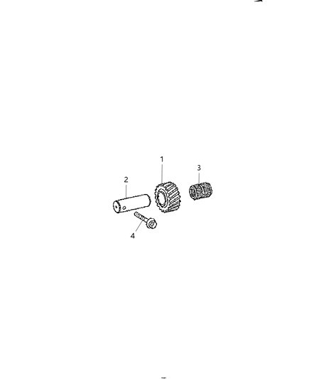 2018 Ram 3500 Pickup Reverse Idler Shaft Assembly Diagram