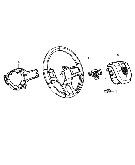 2012 Ram 3500 Wheel Steering Diagram for 1YH40XDVAB